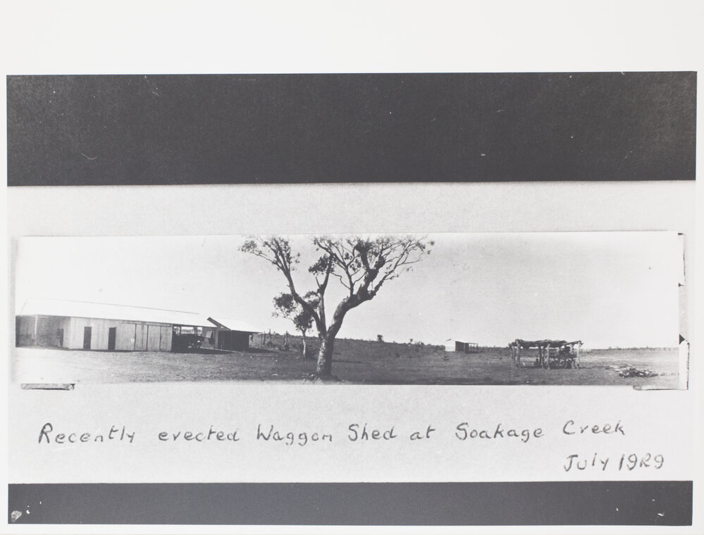 Recently erected Waggon Shed at Soakage Creek