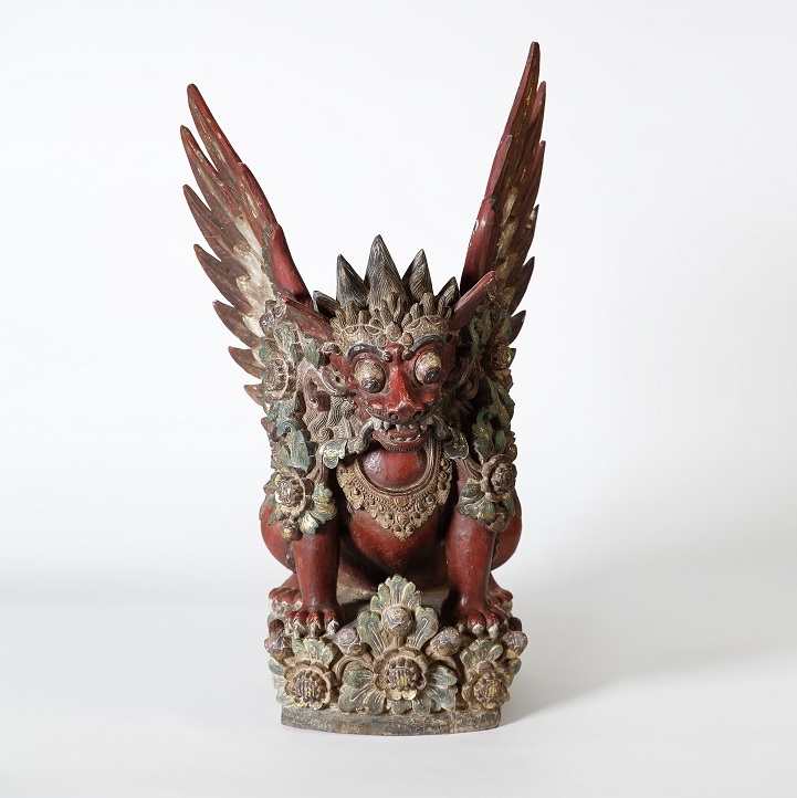 Winged singa lion on a pedestal