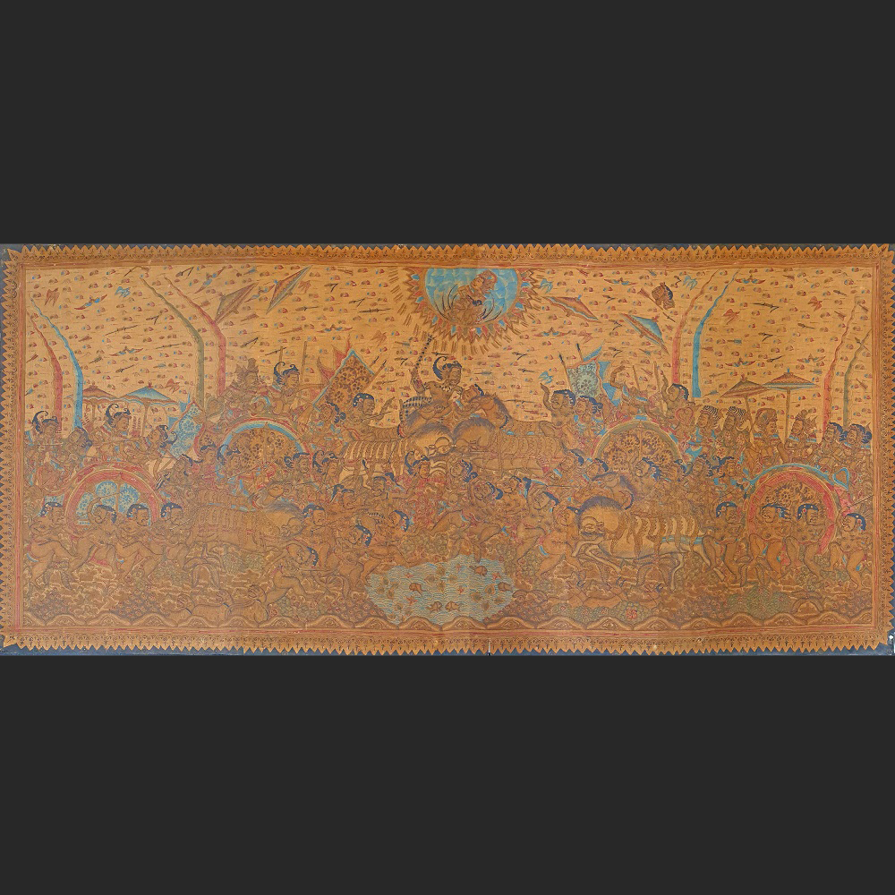 Untitled [Arjuna, the son of the god Indra and one of the five Pandawa brothers of the Mahabarata epic, in battle with his relatives]