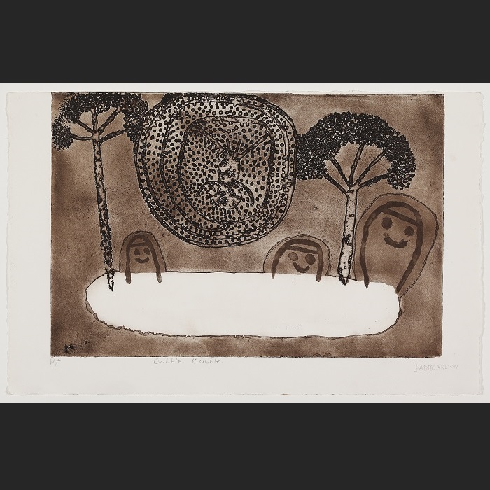 Bubble bubble - Manggatheng Ngarranggarni [Spider in the Dreamtime as a spiritman]