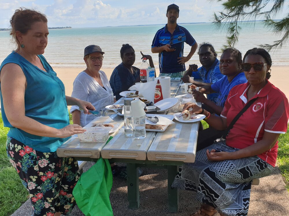 Cris Edmonds-Wathen,  Janice Crerar,  Edwina Portaminni,  Kial King, Bertram Tipunwuti, Lisa P, Pam Brown