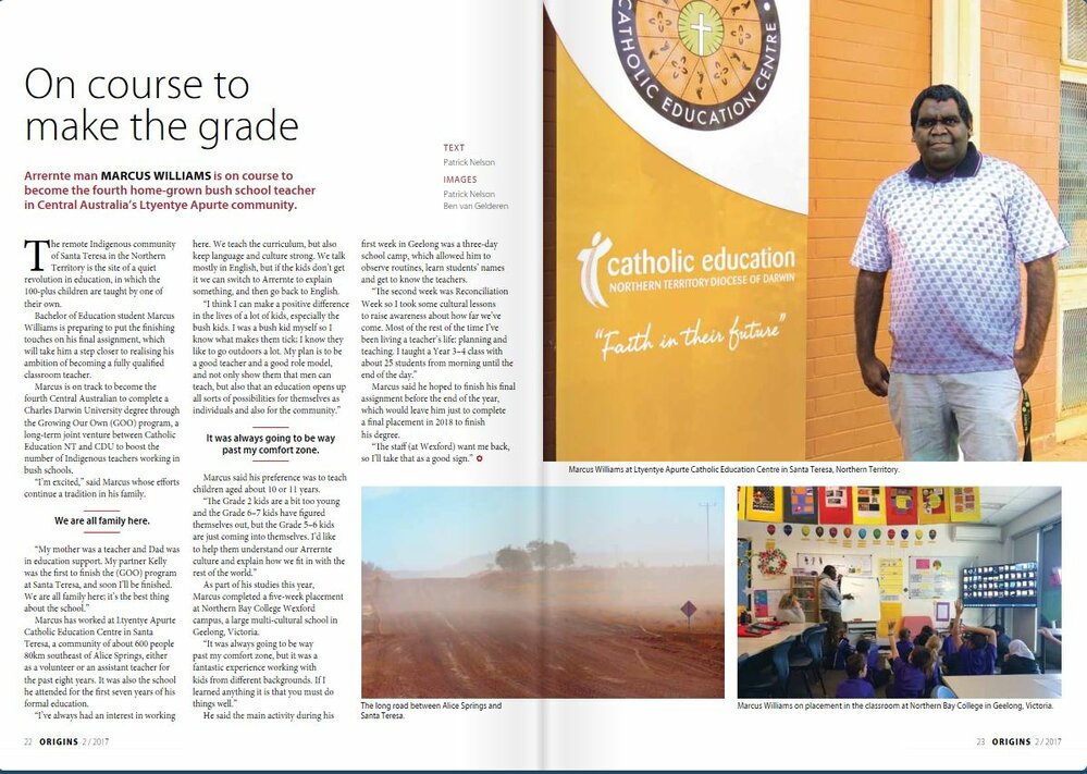 Marcus article in Origin magazine