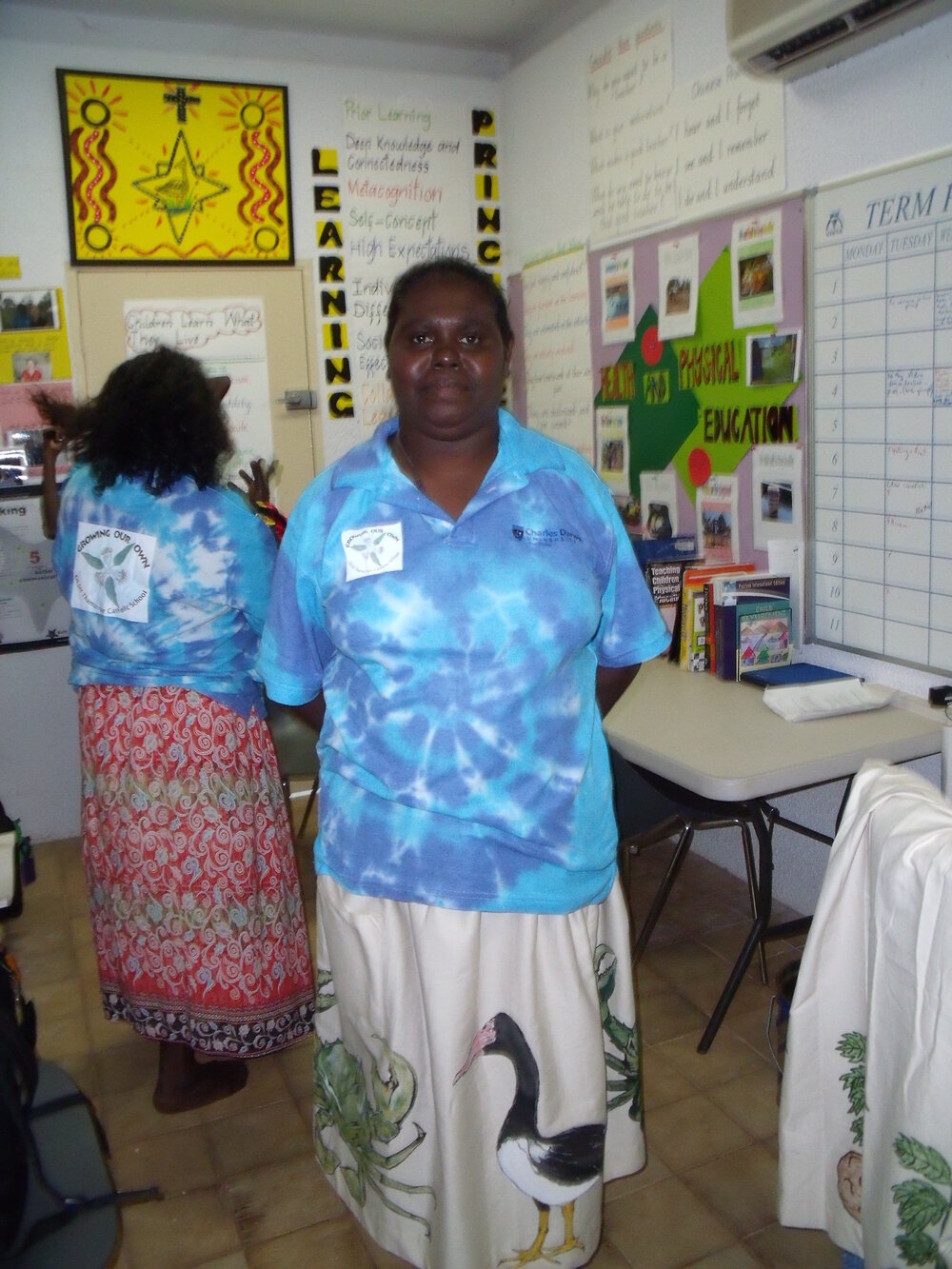 Wadeye GOO launch hand painted skirts Francella Bunduck