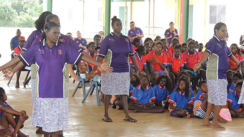 Students dancing