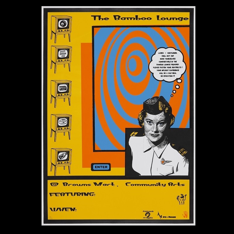 Bamboo Lounge Series 2 "Air Hostess with Psychadelic Target"