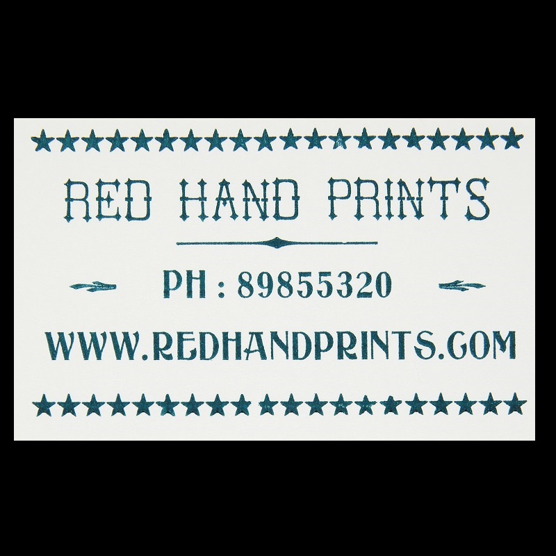Untitled (Red Hand Print calling card)