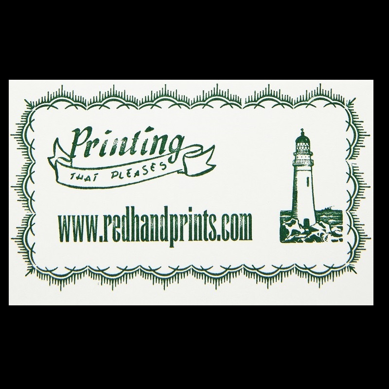 Untitled (Red Hand Print calling card)