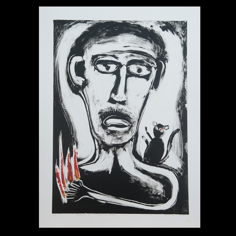 Making art with a monkey on my shoulder