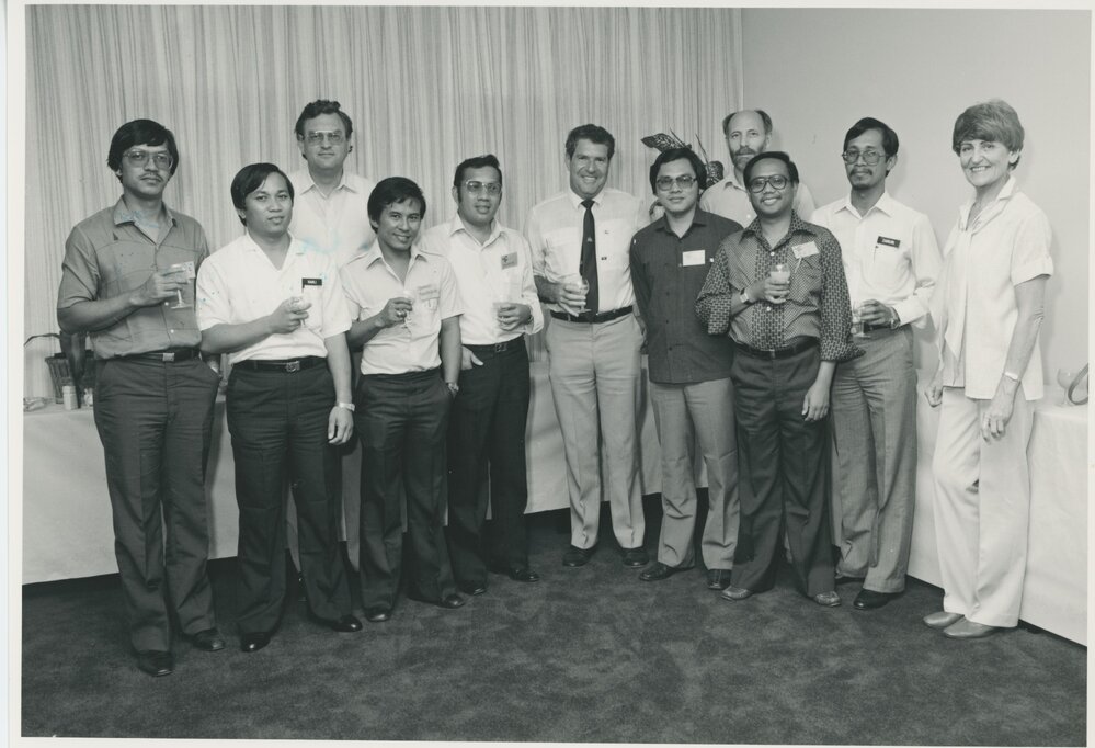 Keith Solomon, Nan Giese, Tom Harris and Kevin Ford with the delegation