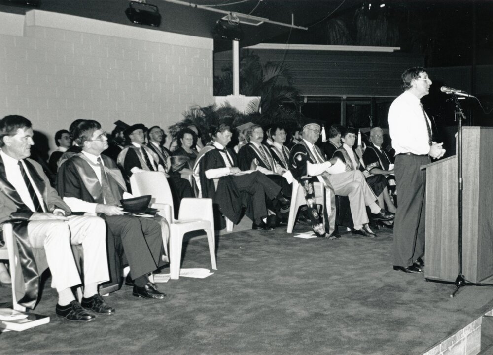 Graduation, 1992; Guest speaker: Professor Stephen Fitzgerald