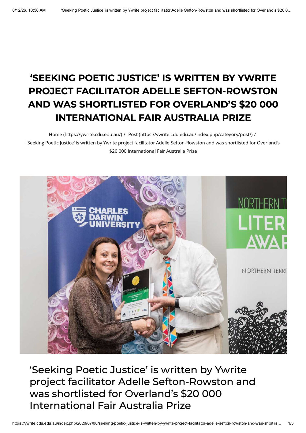 Seeking Poetic Justice