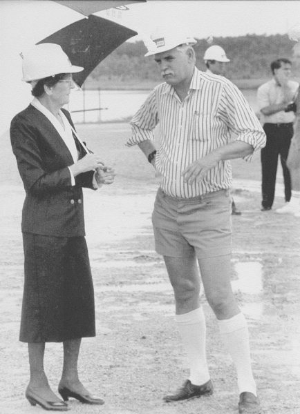 Nan Giese at Sod Turning at Palmerston campus