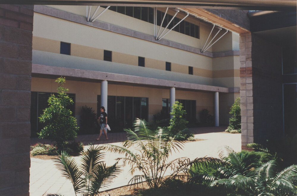 Casaurina Campus Garden between Library and Auditorium