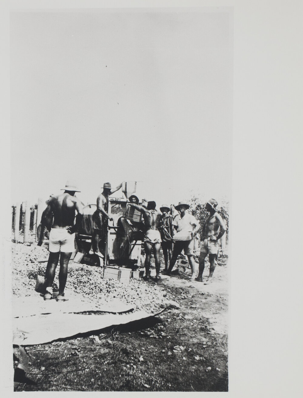 Concrete gang working on Officer's Mess 1