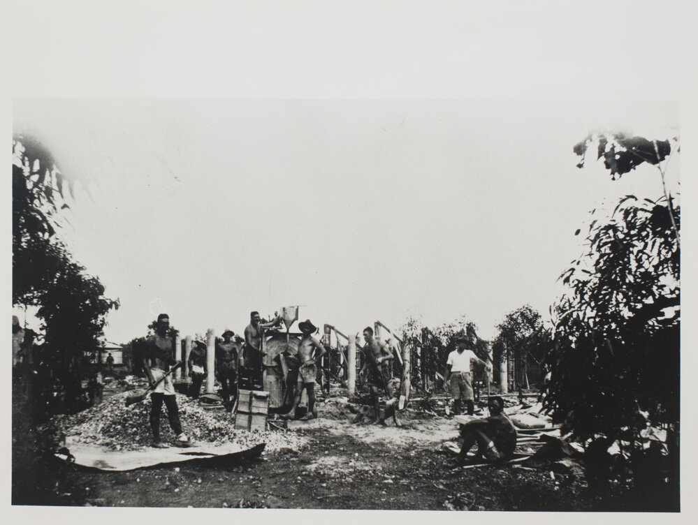 Concrete gang working on Officer's Mess 2