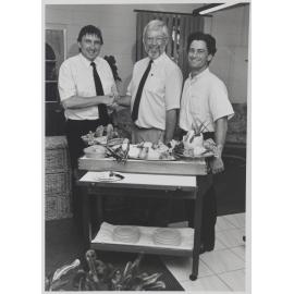 Bob, Tim & Michael with Donated Cheese Trolley