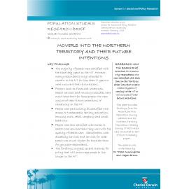 Movers into the Northern Territory and their Future Intentions