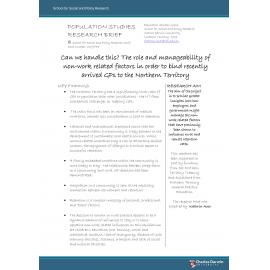 Can we handle this? The role and manageability of non-work related factors in order to bind recently arrived GPs to the Northern Territory
