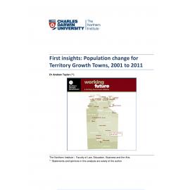 First insights: Population change for Territory Growth Towns, 2001 to 2011