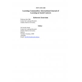 Learning Communities: International Journal of Learning in Social Contexts - Number 2, November 2004