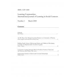Learning Communities: International Journal of Learning in Social Contexts - Number 1, March 2008