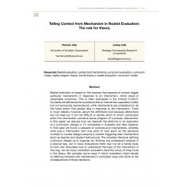 Telling Context from Mechanism in Realist Evaluation: The role for theory