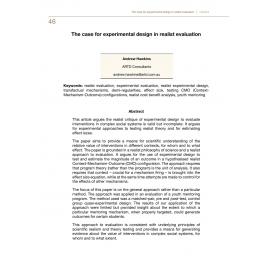 The case for experimental design in realist evaluation
