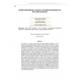 Realist methodology in practice: translational findings from two realist syntheses
