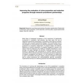 Improving the evaluation of crime prevention and reduction programs through research-practitioner partnerships