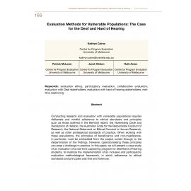 Evaluation Methods for Vulnerable Populations: The Case for the Deaf and Hard of Hearing