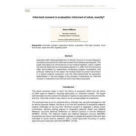 Informed consent in evaluation: informed of what, exactly?