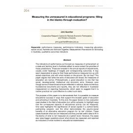 Measuring the unmeasured in educational programs: filling in the blanks through evaluation