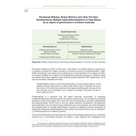Emotional Athletes, Brainy Workers and other Hot New Developments: Multiple (re)problematizations of Heat Stress as an object of governance in northern Australia