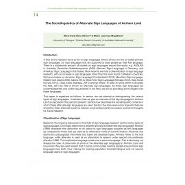 The Sociolinguistics of Alternate Sign Languages of Arnhem Land