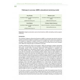 Pathways to success: AIME’s educational mentoring model