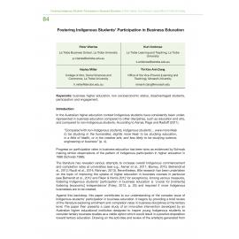 Fostering Indigenous Students’ Participation in Business Education