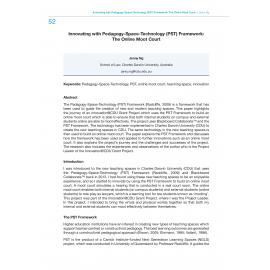 Innovating with Pedagogy-Space-Technology (PST) Framework: The Online Moot Court