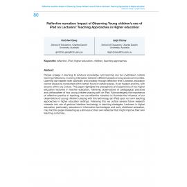 Reflective narration: Impact of Observing Young children’s use of iPad on Lecturers’ Teaching Approaches in Higher education