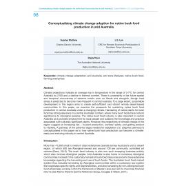 Conceptualising climate change adaption for native bush food production in arid Australia