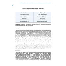 Place, Workplace, and Mindful Movement 