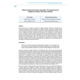 Online learning and teacher education: The experiences of Indigenous teacher education students