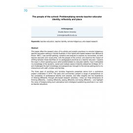 The people of the school: Problematising remote teacher educator identity, reflexivity and place
