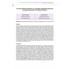 The technological integration of a simulation pedagogical approach for physical education: The GoPro PE trial 1.0