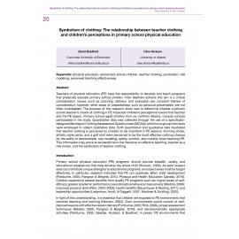 Symbolism of clothing: The relationship between teacher clothing and children’s perceptions in primary school physical education