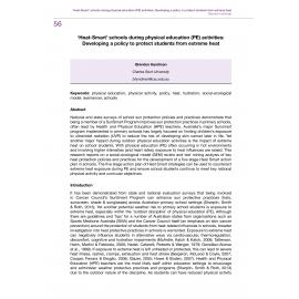 ‘Heat-Smart’ schools during physical education (PE) activities: Developing a policy to protect students from extreme heat
