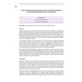 Kulini: Framing Ethical Listening and Power-Sensitive Dialogue in Remote Aboriginal Education and Research