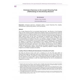 Ontological Openness on the Lurujarri Dreaming Trail: a Methodology for Decolonising Research