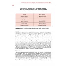 “You helped us and now we’re going to all help you”: What we learned about how to do research together