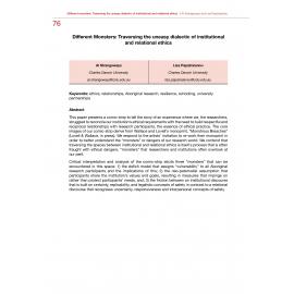 Different monsters: Traversing the uneasy dialectic of institutional and relational ethics