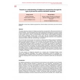 Towards an understanding of Indigenous perspectives through the eyes of pre-service science education students